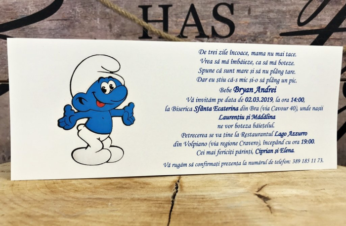 Invitatie botez Micul Strumf [4]