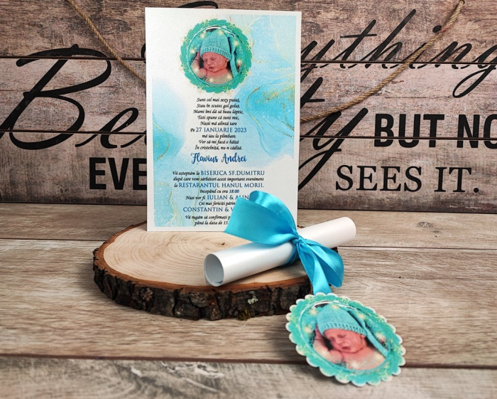 Invitatie botez papirus FOTO [3]