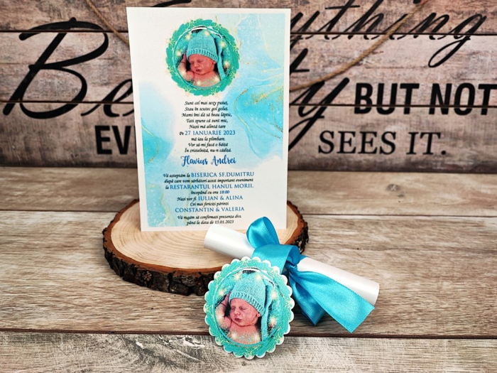 Invitatie botez papirus FOTO [5]