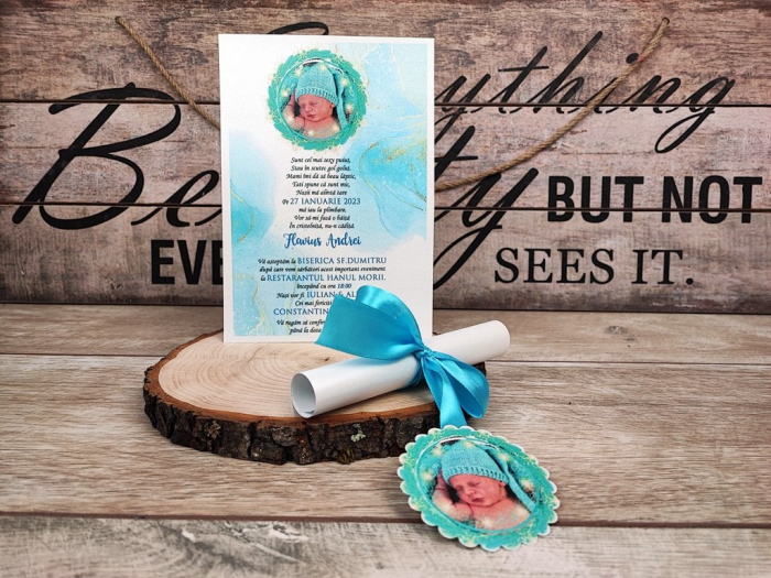 Invitatie botez papirus FOTO [6]