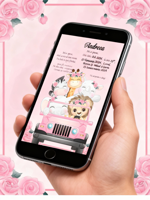 Invitatie botez papirus SAFARI PM174 [8]