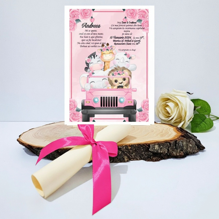 Invitatie botez papirus SAFARI PM174 [2]