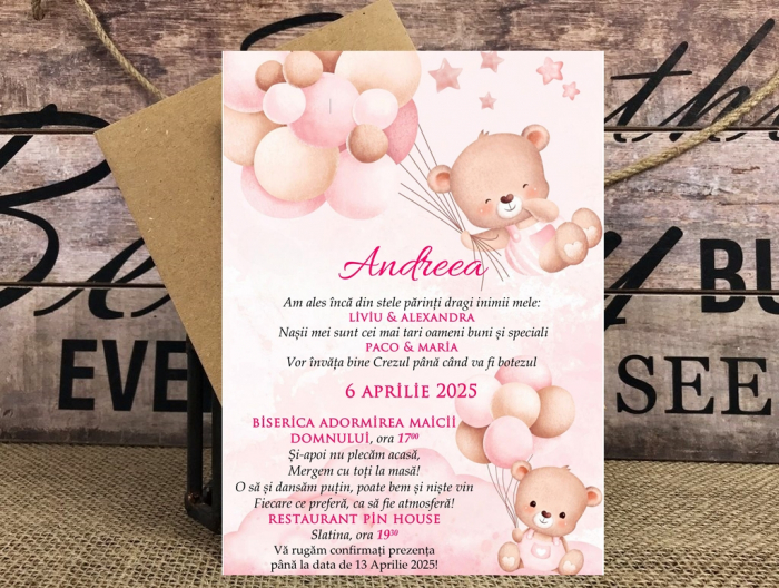 Invitatie botez TEDDY ROZ [2]