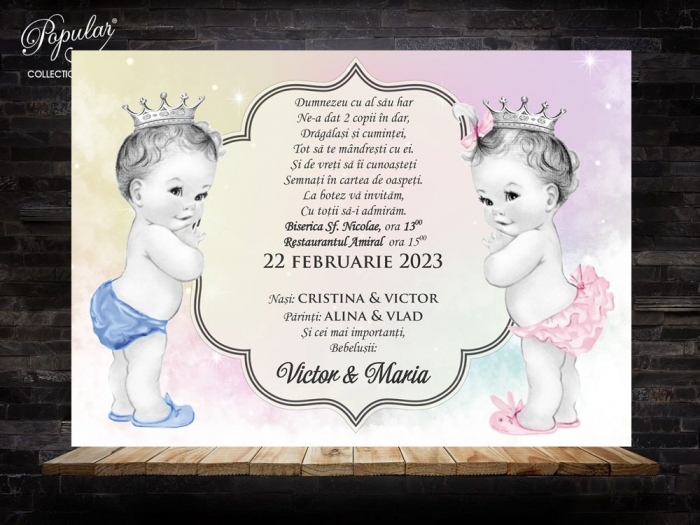 Invitatie botez Gemeni [2]