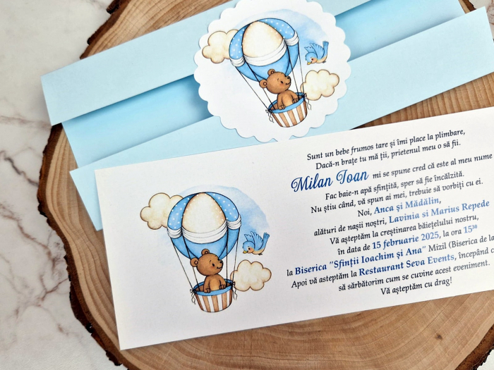 Invitatie botez Ursulet in Balon [4]