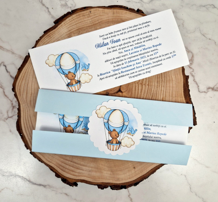 Invitatie botez Ursulet in Balon [3]