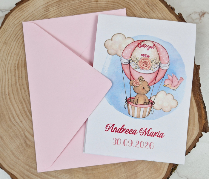 Invitatie botez - URSULET IN BALON [1]