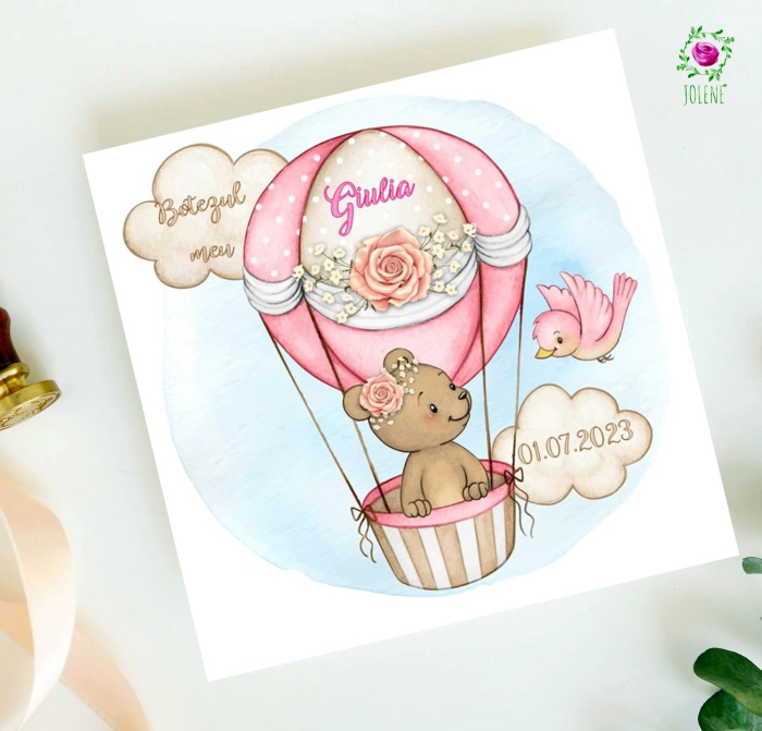 Invitatie botez - URSULET IN BALON [6]