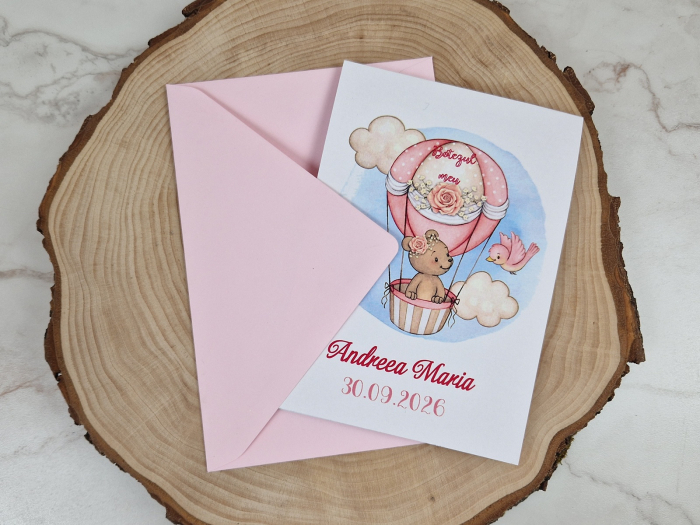 Invitatie botez - URSULET IN BALON [6]