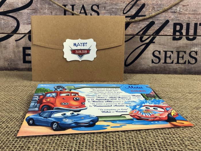 Invitatii zi de nastere CARS (model craft) [6]