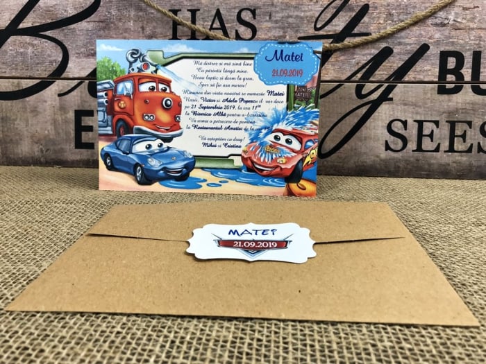 Invitatii zi de nastere CARS (model craft) [2]