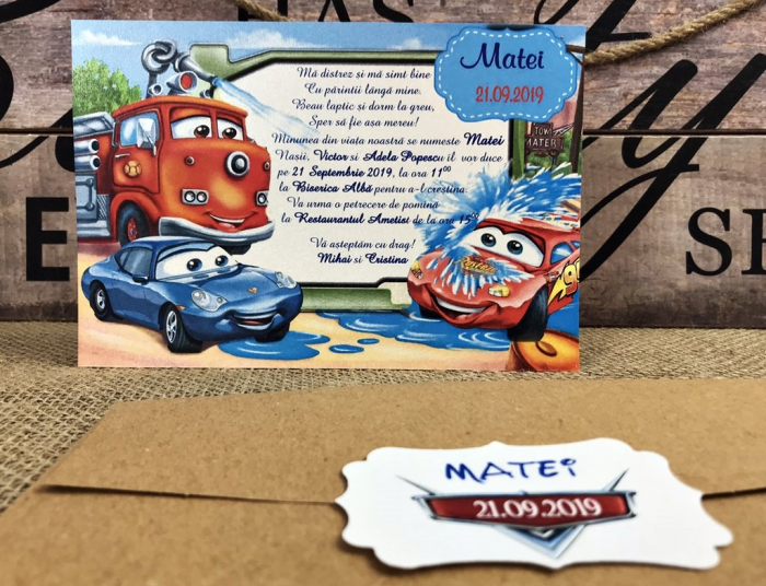 Invitatii zi de nastere CARS (model craft) [3]