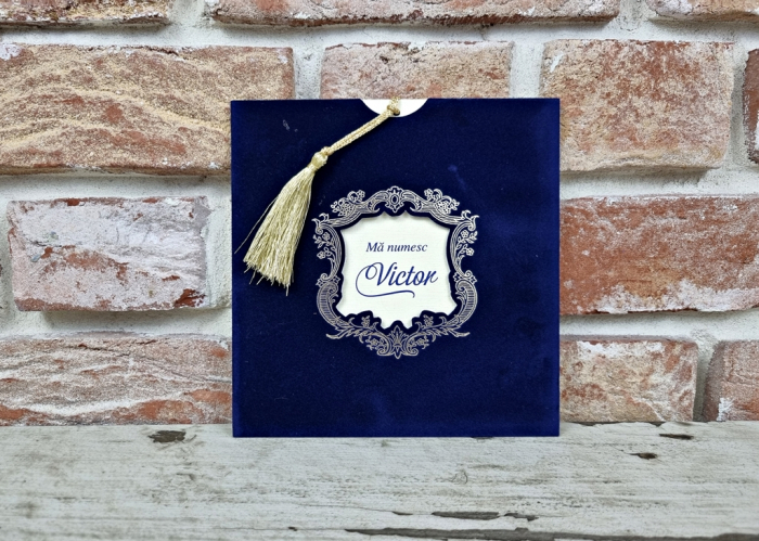 Invitatie catifea royal blue [7]