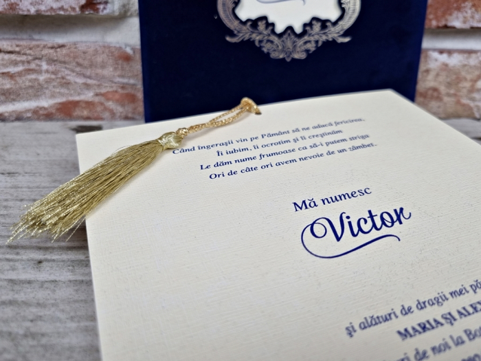 Invitatie catifea royal blue [9]
