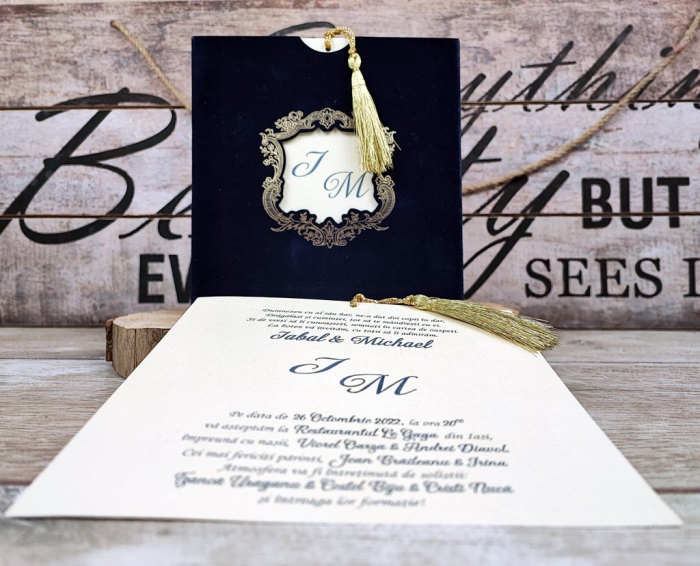 Invitatie catifea royal blue [3]