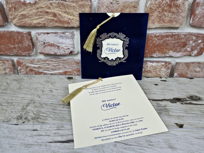 Invitatie catifea royal blue [8]
