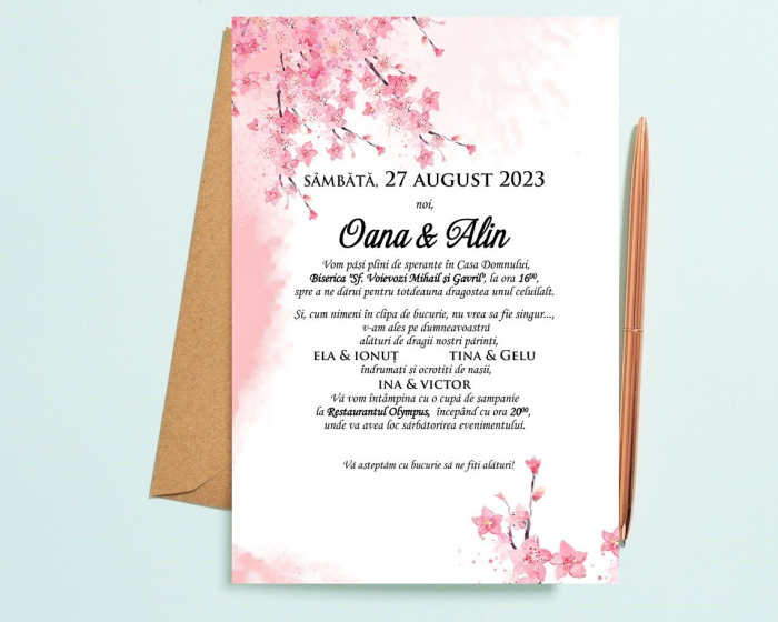Invitatie Cherry Blossom [3]