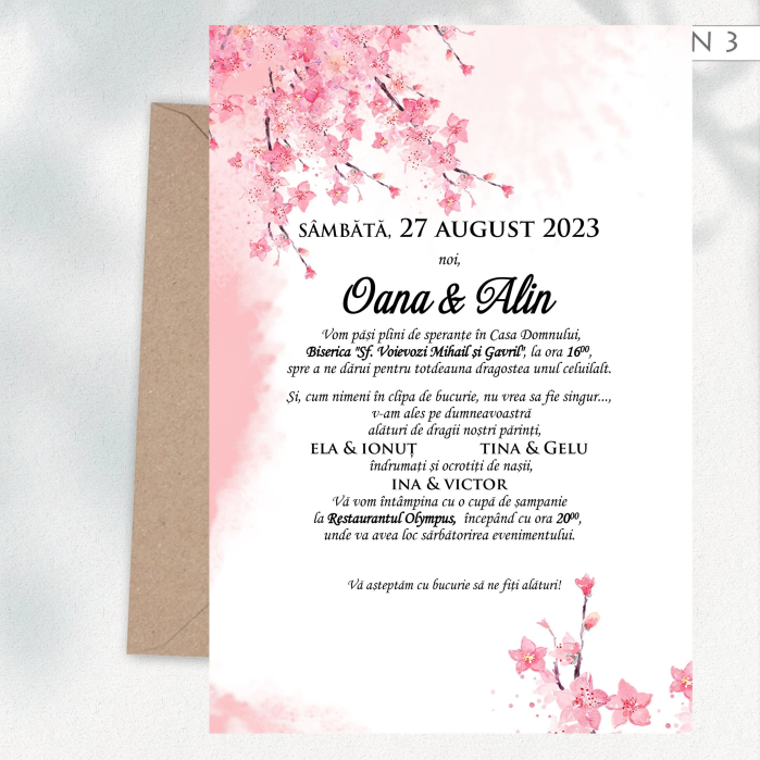 Invitatie Cherry Blossom [2]