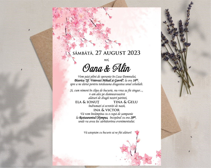 Invitatie Cherry Blossom [4]