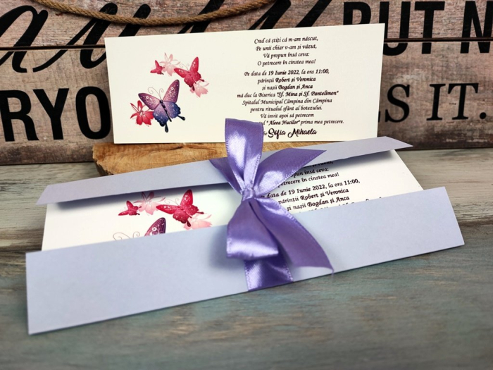 Invitatie cu Fluturi (coperta lila) [3]