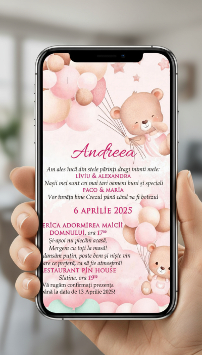 Invitatie electronica TEDDY ROZ [1]