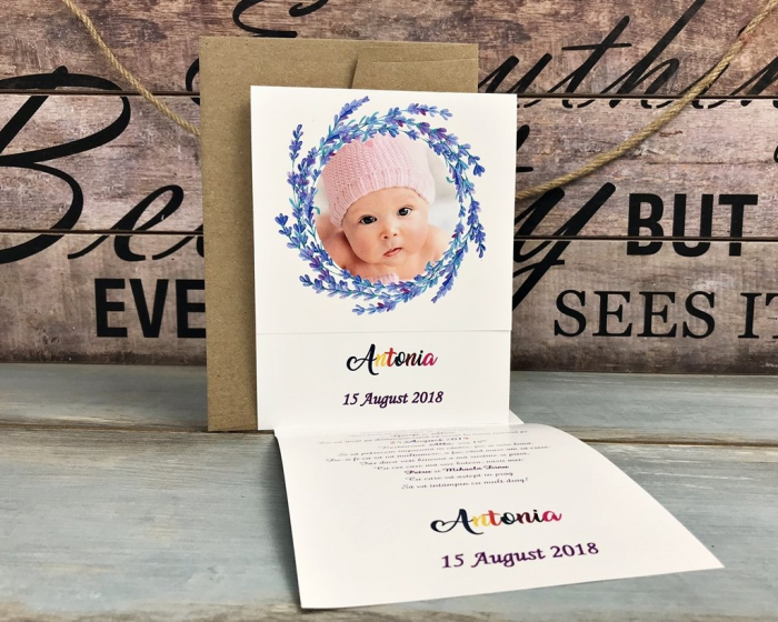 Invitatie FOTO - Lavanda Baby [2]
