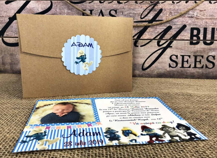 Invitatie foto MICUL STRUMF (plic craft) [3]