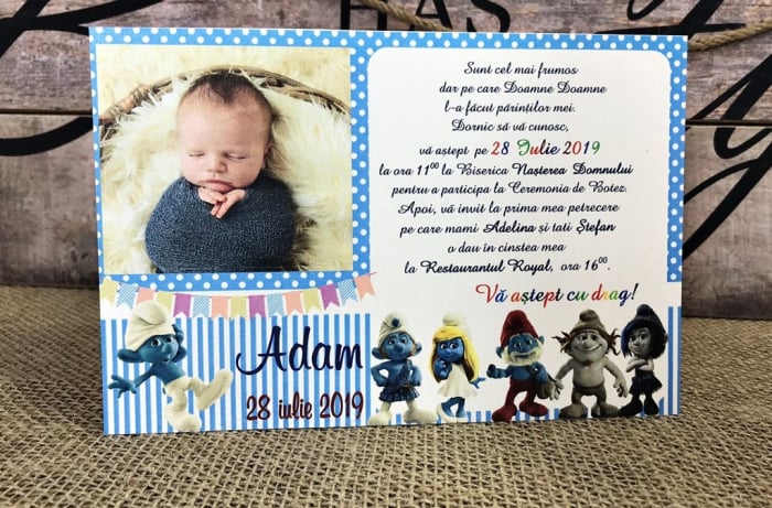 Invitatie foto MICUL STRUMF (plic craft) [4]