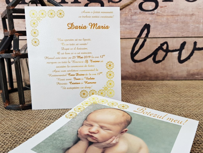 Invitatie FOTO (model auriu) [3]
