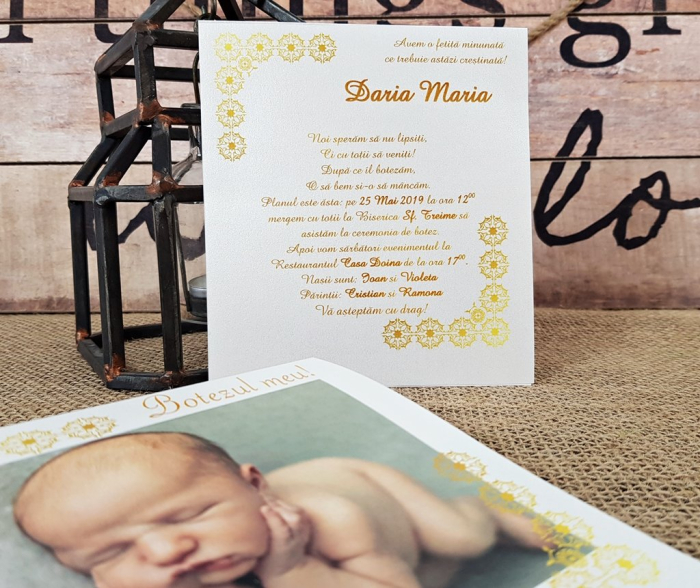 Invitatie FOTO (model auriu) [4]