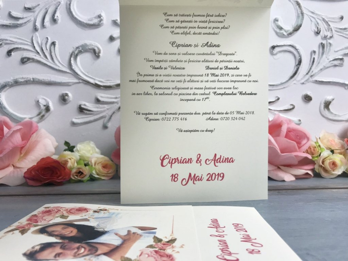 Invitatie FOTO - model floral [2]