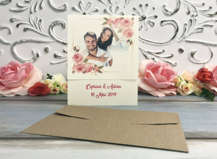 Invitatie FOTO - model floral [3]