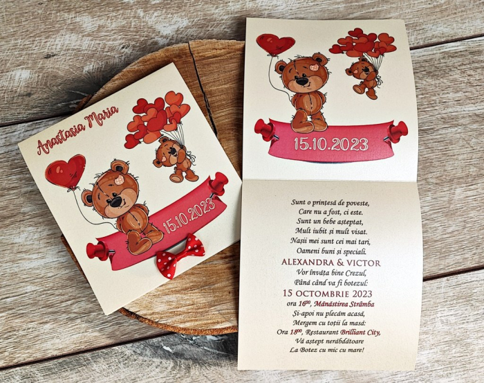 invitatie - Girl Teddy [3]