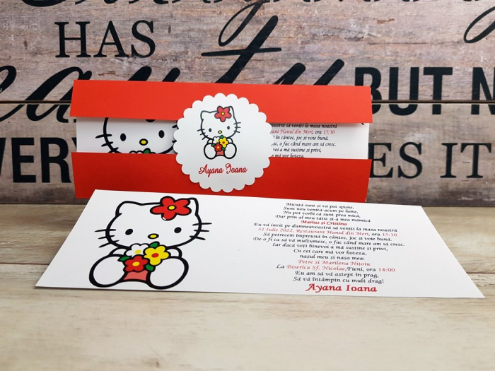 Invitatie Hello Kitty - model rosu [4]