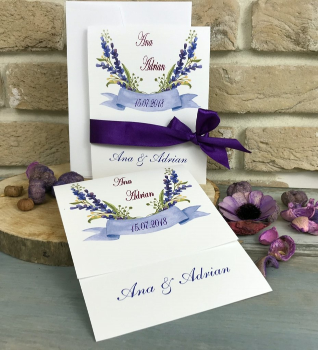 invitatie Lavanda Aquarela [2]