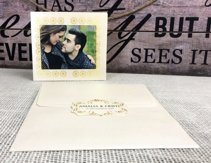 Invitatie LOVE is SWEET (crem perlat) [3]