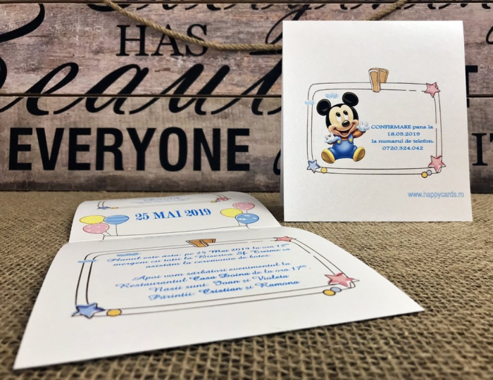 Invitatie Mickey Bebelus - (MODEL SIDEFAT) [2]