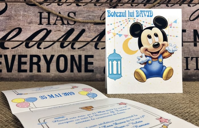 Invitatie Mickey Bebelus - (MODEL SIDEFAT) [3]