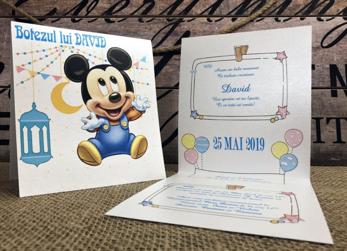 Invitatie Mickey Bebelus - (MODEL SIDEFAT) [4]