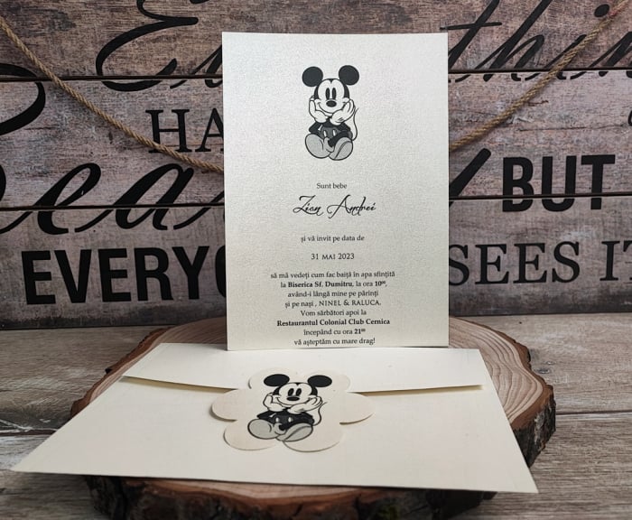 Invitatie MICKEY SILUETTE [8]