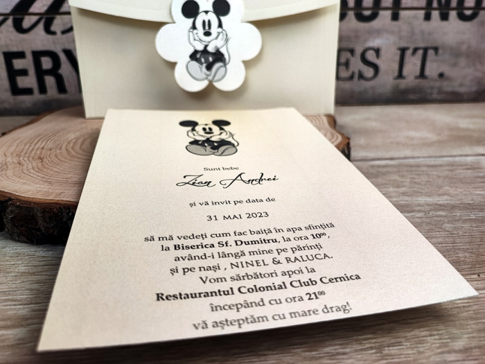 Invitatie MICKEY SILUETTE [2]