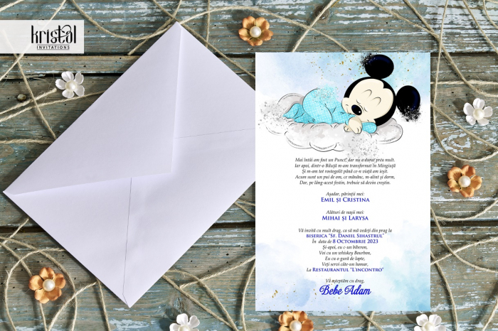 Invitatie Mickey Sleeping [2]