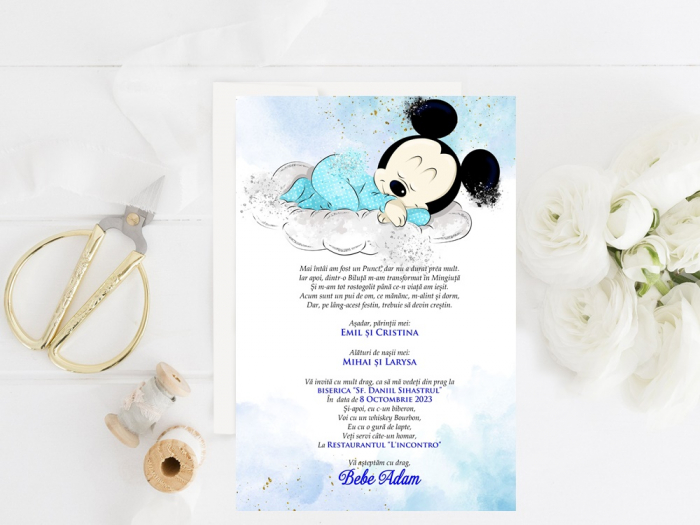 Invitatie Mickey Sleeping [4]
