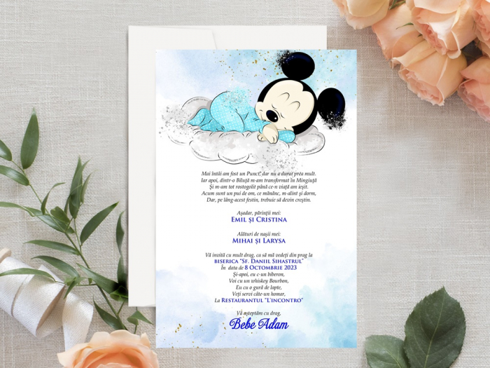 Invitatie Mickey Sleeping [3]