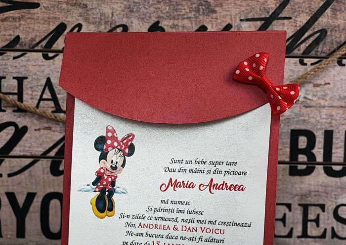 Invitatie Minnie Mouse - model Fundita [4]