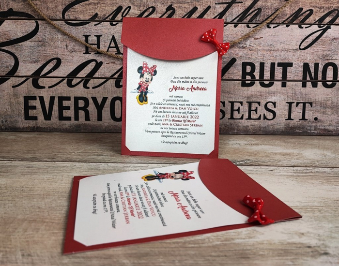 Invitatie Minnie Mouse - model Fundita [3]