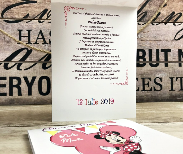 Invitatii petrecere copii - Minnie Mouse Party [4]