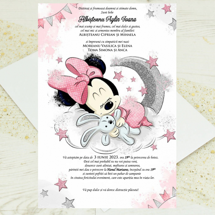 Invitatie Minnie Sleeping [4]