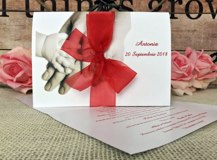 Invitatie NB cu fundita ROSIE [4]