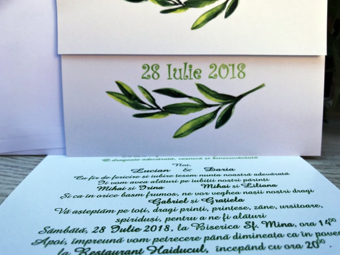 Invitatie nunta - Coroana de Frunze [2]